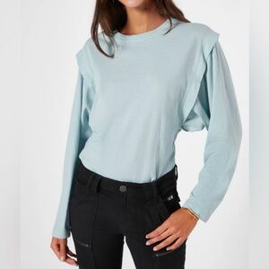 Joie Lance Top Gray Mist Blue Gray M